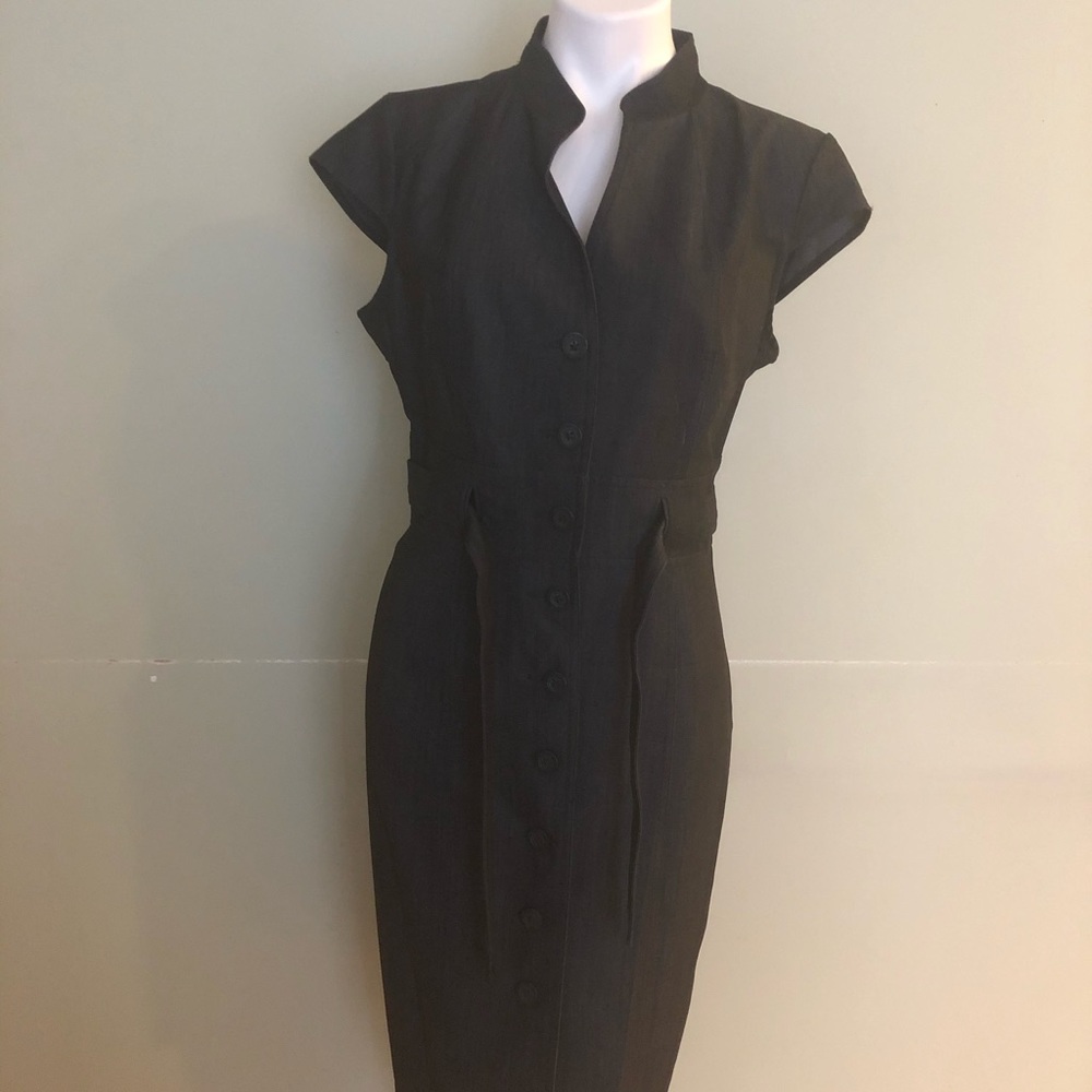 Calvin Klein Button Front Denim Shirt Dress